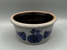 Rowe Pottery Works Salt Glaze Small bowl with Pumpkin Motif 1988 - Rare Find!