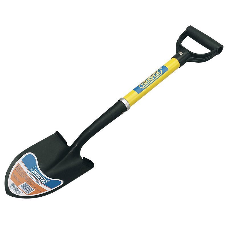 Draper Round Point Mini Shovel With Fibreglass Shaft, Spade 760mm
