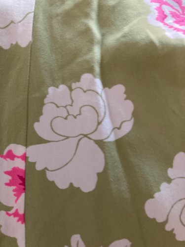 BANANA REPUBLIC LADIES GREEN, PINK , CREAM FLORAL 100% SILK SKIRT SIZE 10 - Picture 3 of 7