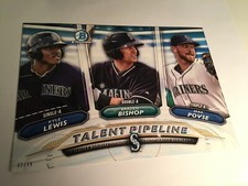 2018 Bowman Talent Pipeline 5x7 Mariners Max Povse Braden Bishop Lewis /49