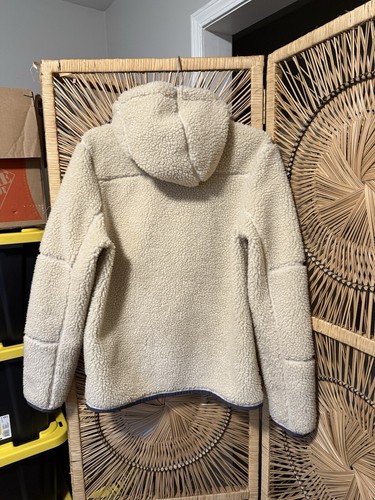Ll Bean Women's Mountain Pile Fleece Hoodie Medium Oatmeal Color - Picture 5 of 9