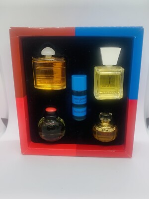 Vintage YSL Les Miniature Set 5 X Perfumes Y, Opium, Yvresse Rive