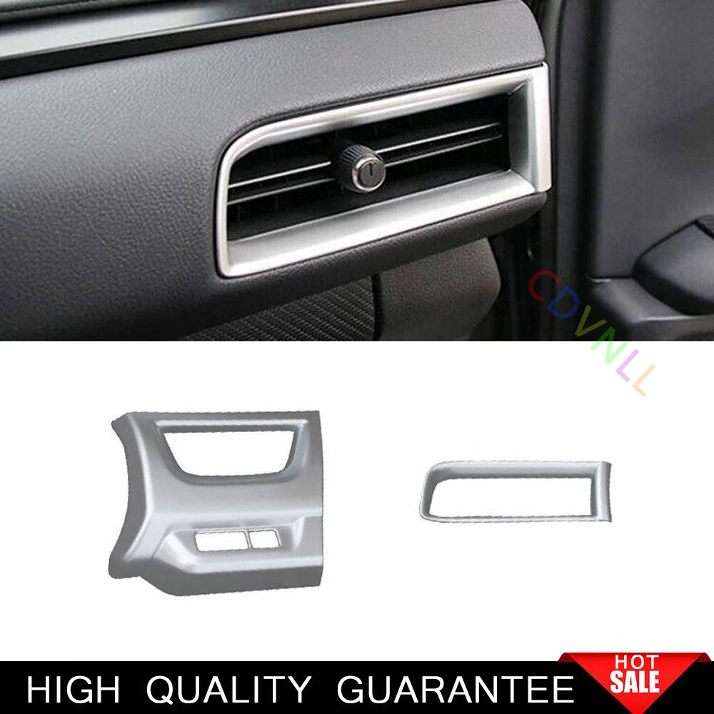 For Lexus UX200 250h 2019-2023 Matte Silver Console L&R Air Outlet Vent Trim 2*