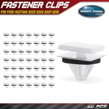 50Pcs 9mm Nylon White Rocker Molding Clips Retainer with sealer for Ford Mustang