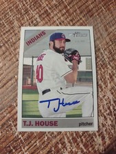 TJ House Autographed 2015 Heritage Signed Baseball Card #534 Cleveland Indians 
