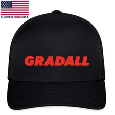 Gradall Tractor Black Hat Baseball Cap Size Adjustable S/M L/XL