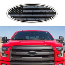 7INCH For F150 US Flag Front Grill Decal Tailgate Emblem Oval Badge Sticker
