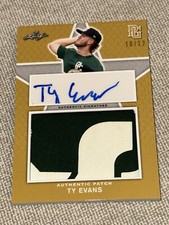 TY EVANS 2020 LEAF PERFECT GAME PATCH AUTOGRAPH #10/12 FLORIDA GATORS