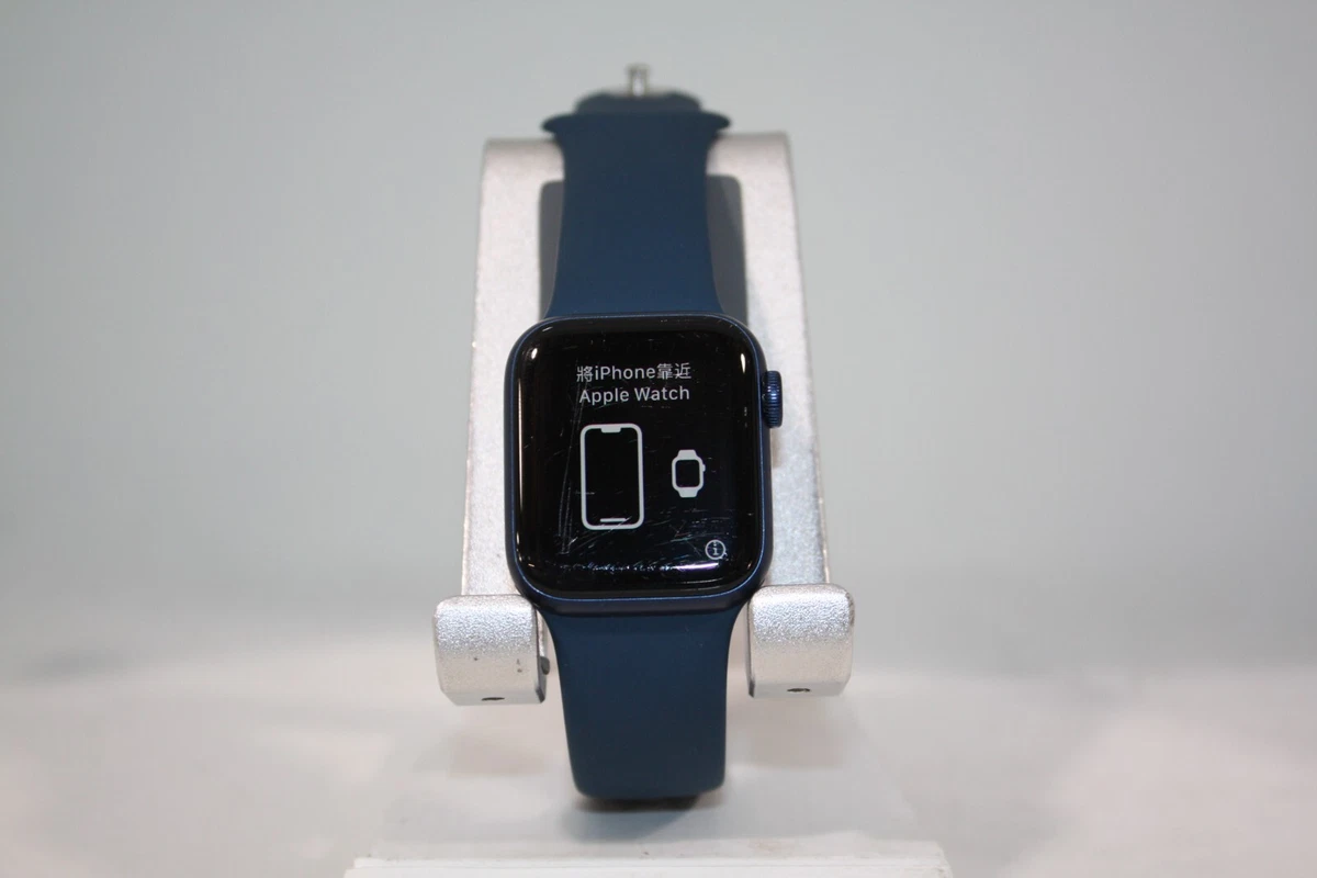 Apple Watch Series 6 40mm A2291 GPS - Blue with M/L Deep Navy Sport Band, 002