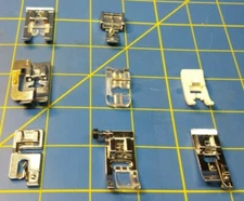 Lot of 8 Husqvarna Viking Foots. Teflon Foot "H" 4118530, G, J, R, I, N, 4118523