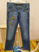 Vintage Roberto Cavalli Women's Vintage Jeans Blue Size 30