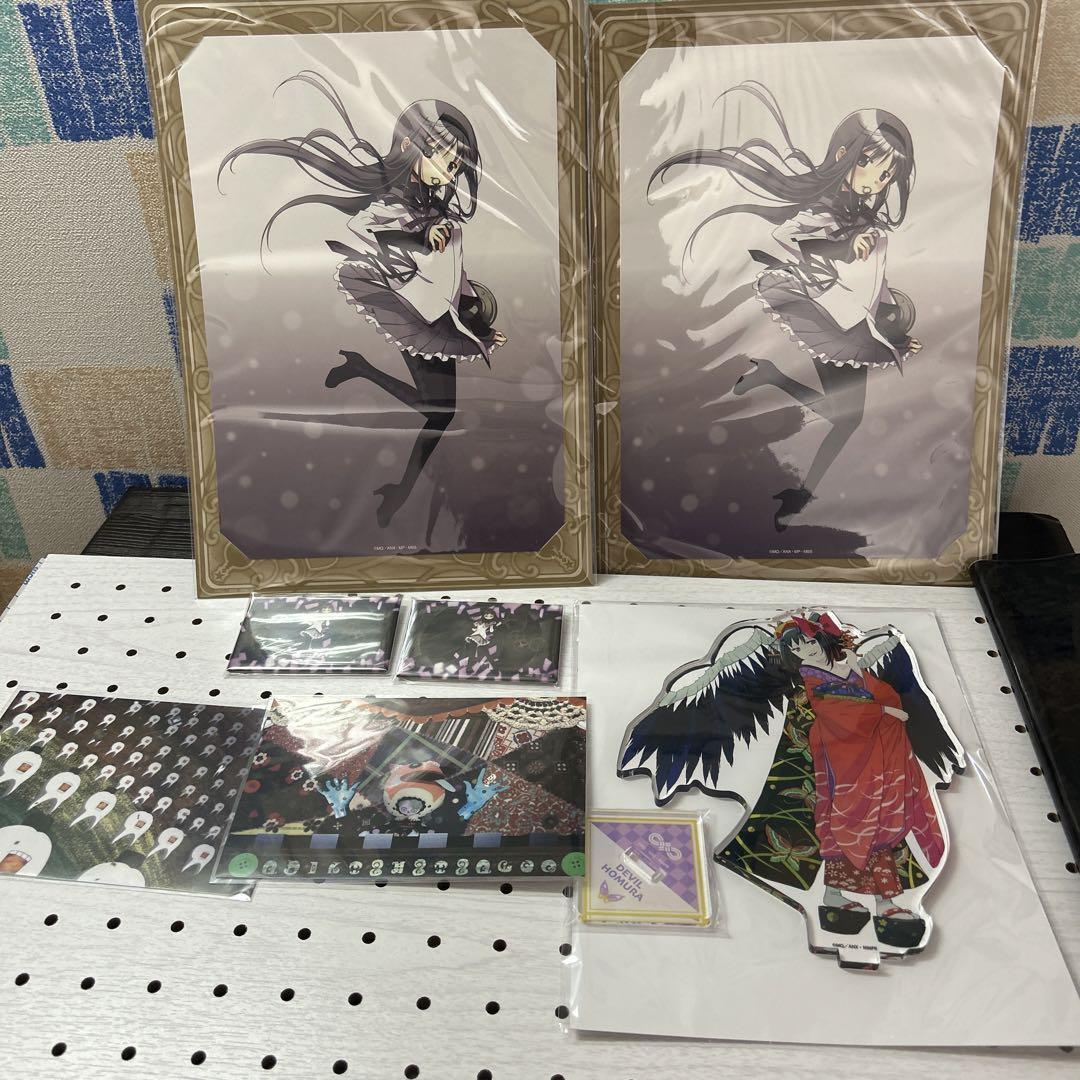 Puella Magi Madoka Magica Goods Lot of 7 Akuma Homura Acrylic Stand Can Badge