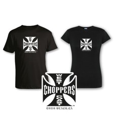 T-SHIRT WEST COAST CHOPPER UOMO DONNA T SHIRT MAGLIA MAGLIETTA - 100% COTONE