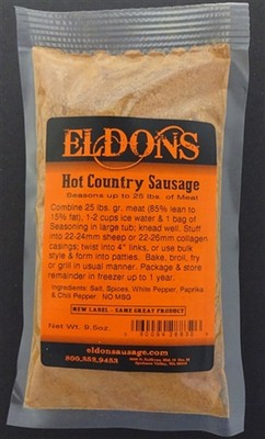 Hot Country Breakfast Sausage Seasoning Seasons 25 lbs. of Meat # 8832