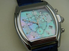 Markus Ruby Monarch Mother of Pearl Chronograph Wrist Watch