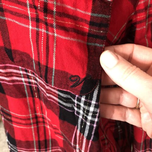 Victorias Secret M rot kariert Flanell Pyjama-Set 2-teilig - Bild 3 von 7
