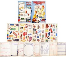  VINTAGE UNUSED 1957 "SIMPLE OBJECTS STICKER FUN TO ASSEMBLE AND STICK" WHITMAN 