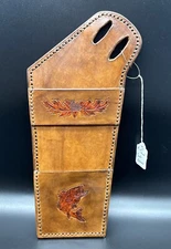 Hand Carved Leather  Side Quiver 1-1/2” Belt  6 Arrow Capacity Right Hand 🫱