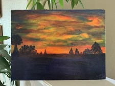 Tammy Clark Boise Idaho Sunset Sundown Dusk Landscape Desert Sky 12x16 inch
