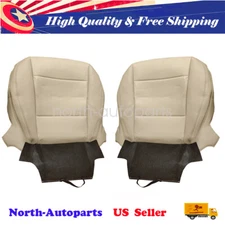 New Front Both Bottom Perforated Leather Seat Cover TAN For 15-19 Subaru Outback