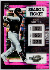 Gavin Sheets 2022 Panini Chronicles Contenders Optic Pink Prism RC #6 White Sox