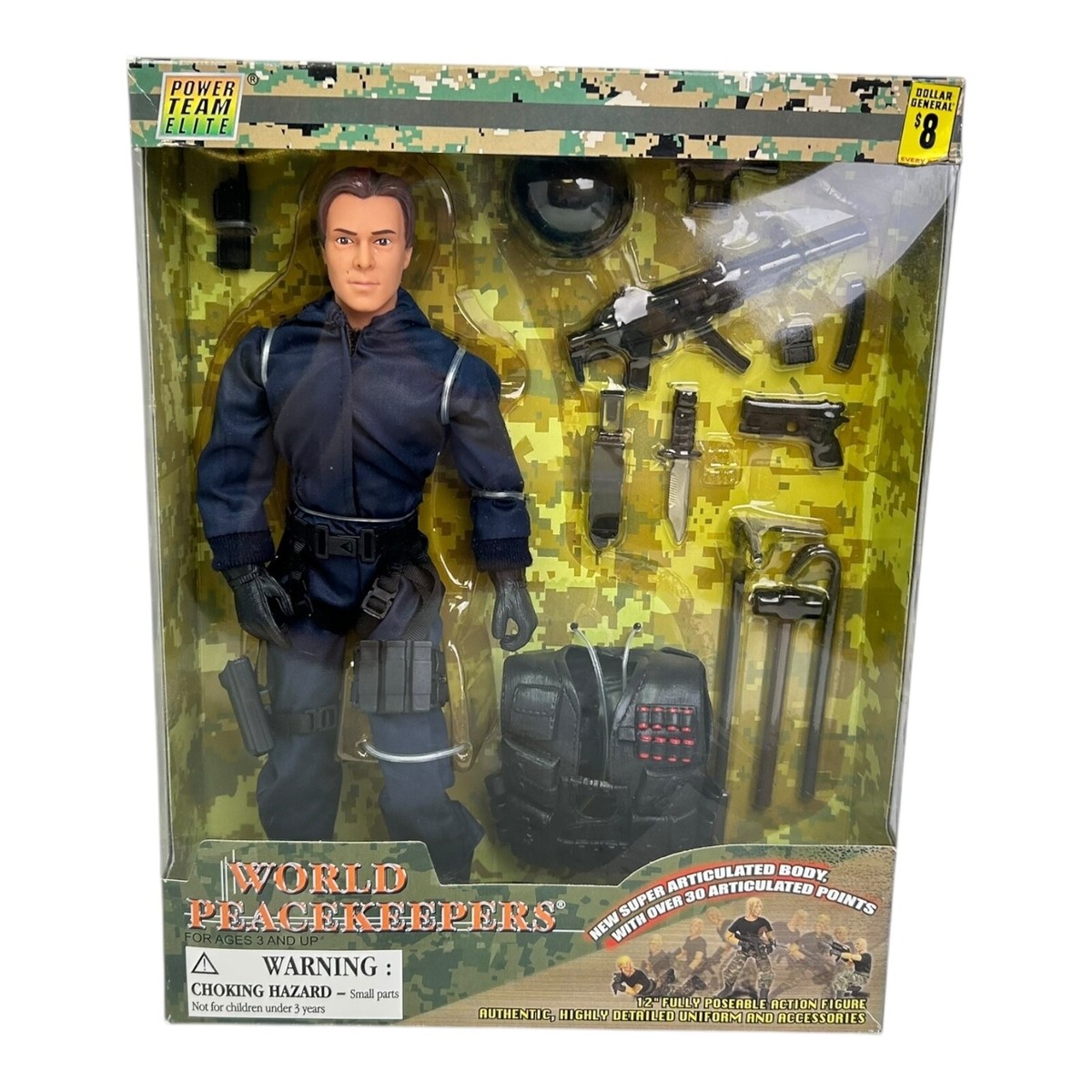 Power Team Elite SWAT Assaulter Pick-up Man Action Figure Police