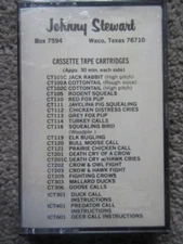 Johnny Stewart Call'n Hunting Cassettes (Various Titles)