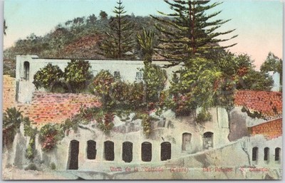 Tafira Vintage Postkarte Vista Gebäude Calzada Gran Canaria Spanien