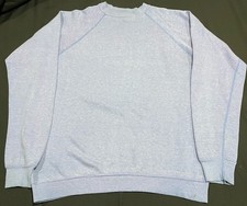 True Vintage 60s Light Blue Blank Crewneck Sweatshirt Thin Soft Unisex Sz Large