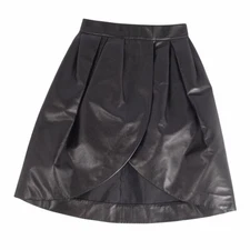 Louis Vuitton Skirt Leather Lamb Genuine Bottoms Women's 34 Used MOLO-0