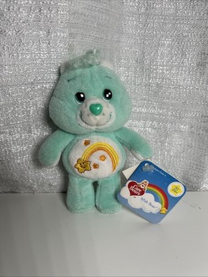 2002 Care Bears WISH BEAR Plush Key Clip Keychain w/ Original Tags 5.5 