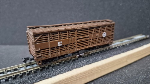 N Scale Roco Livestock Car MP #52437 Rapido Couplers Metal Wheels  (No Box) | Zustand: Used