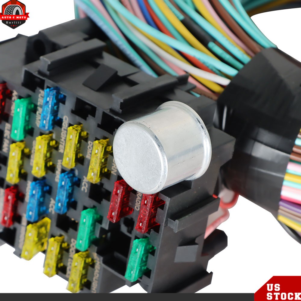 21 Circuit Wiring Harness For Chevy Ford hotrods Universal X-long Wires