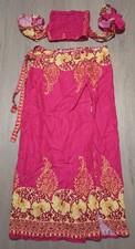 Vtg 90s Sarong Tube Top Skirt Outfit Batik Tropical Hawaiian India One Sz S M L