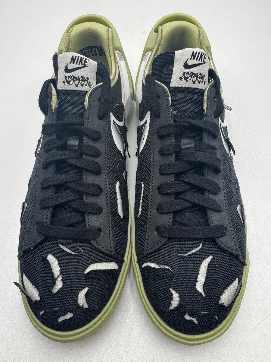 Nike x Acronym Men's Blazer Low Size 7.5 Black/Green |DO9373-001