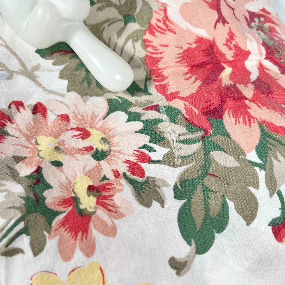 Винтажная эластичная простыня на резинке Ralph Lauren Petticoat цветочный узор коттедж королевский размер - Изображение 4 из 4