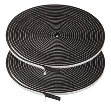 2 Rolls Weather Stripping,1/4 Inch Wide X 1/8 Inch Thick Foam Seal Tape High ...
