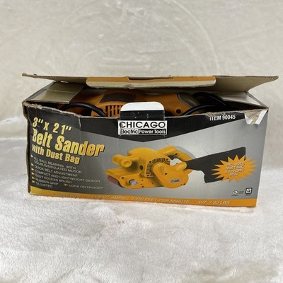 Chicago Electric 3  x 21  Belt Sander w/ Dust Bag   Heavy Duty Power Tool 