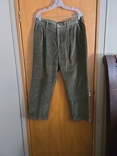 VTG hagger Black Label Men s 36x29 Relaxed Green Corduroy Pants Skater Casual