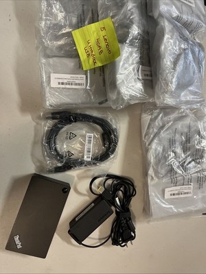 Lot of 5 Lenovo 40a8 Ultra DK1523 USB Docking Stations W/ Power