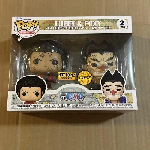 Funko POP! One Piece Luffy And Foxy CHASE 2 Pack Hot Topic Exclusive