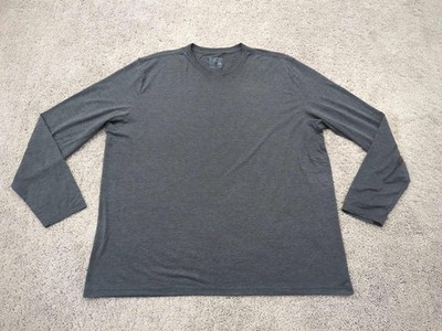 Fresh Clean Threads T Shirt Mens  3XL Gray Long Sleeve Poly Blend Performance