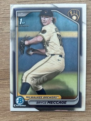 2024 1st Bowman Chrome Draft #BDC-94 Bryce Meccage Milwaukee Brewers