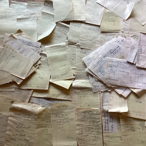 300+ Pcs Yreka CA Railroad Shipping Order Receipts & Documents 1900s Gold Mining
