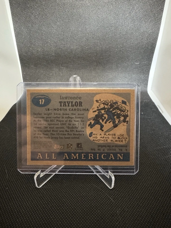 2005 Topps All American Lawrence Taylor North Carolina Tar Heels #17 - Image 2 of 2