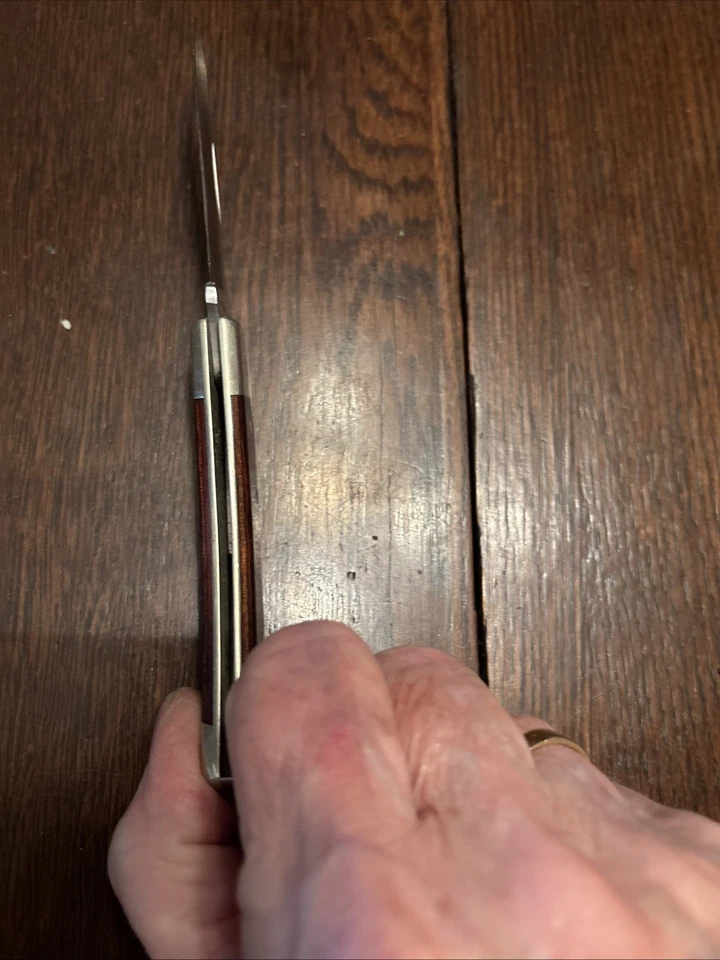 Винтажный карманный нож Uncle Henry Schrade+ LB5 с замком сделано в США с деревянной ручкой  - Изображение 4 из 4