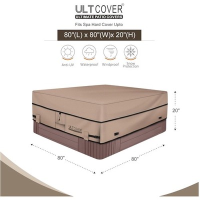 80x80 Square Hot Tub Cover - Waterproof SPA Cover