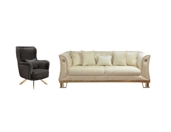 Es Ist Weich, Bequem Und So Vielseitig Wohnzimmer Set (Sofagarnitur 3+1).-image
