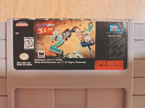 Earthworm Jim 2 Super Nintendo SNES Cartridge Only 1995 Authentic