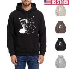 Mens Hoodie Casual Pocket Hooded Sweatshirts Pullover Sweater Coat Top US STOCK